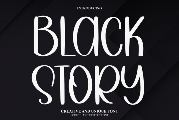 Black Story Font for Editorial Design and Branding