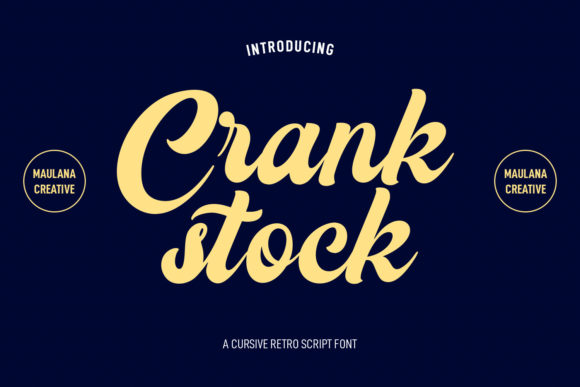 Crankstock: A Vintage Script Font for Editorial Elegance