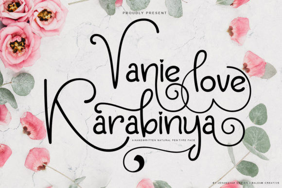Vanie Karabinya Love Font for Digital Marketing