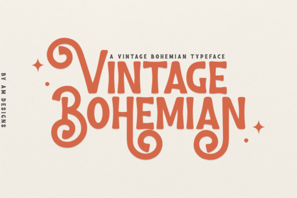 Vintage Bohemian Font for Creative Editorial Design