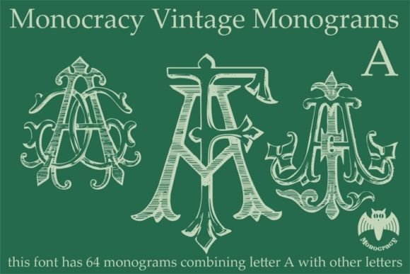 Vintage Monograms A Font for Handmade Creations