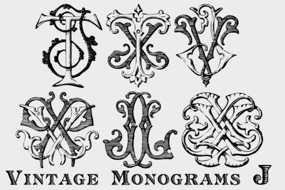 Vintage Monograms J: A Timeless Typeface for Branding