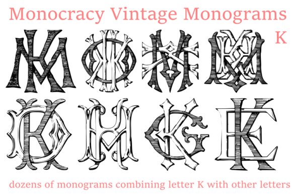 Vintage Monograms K Font for Timeless Branding
